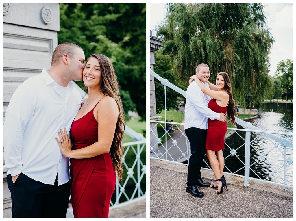 boston public garden engagement photo shoot boston