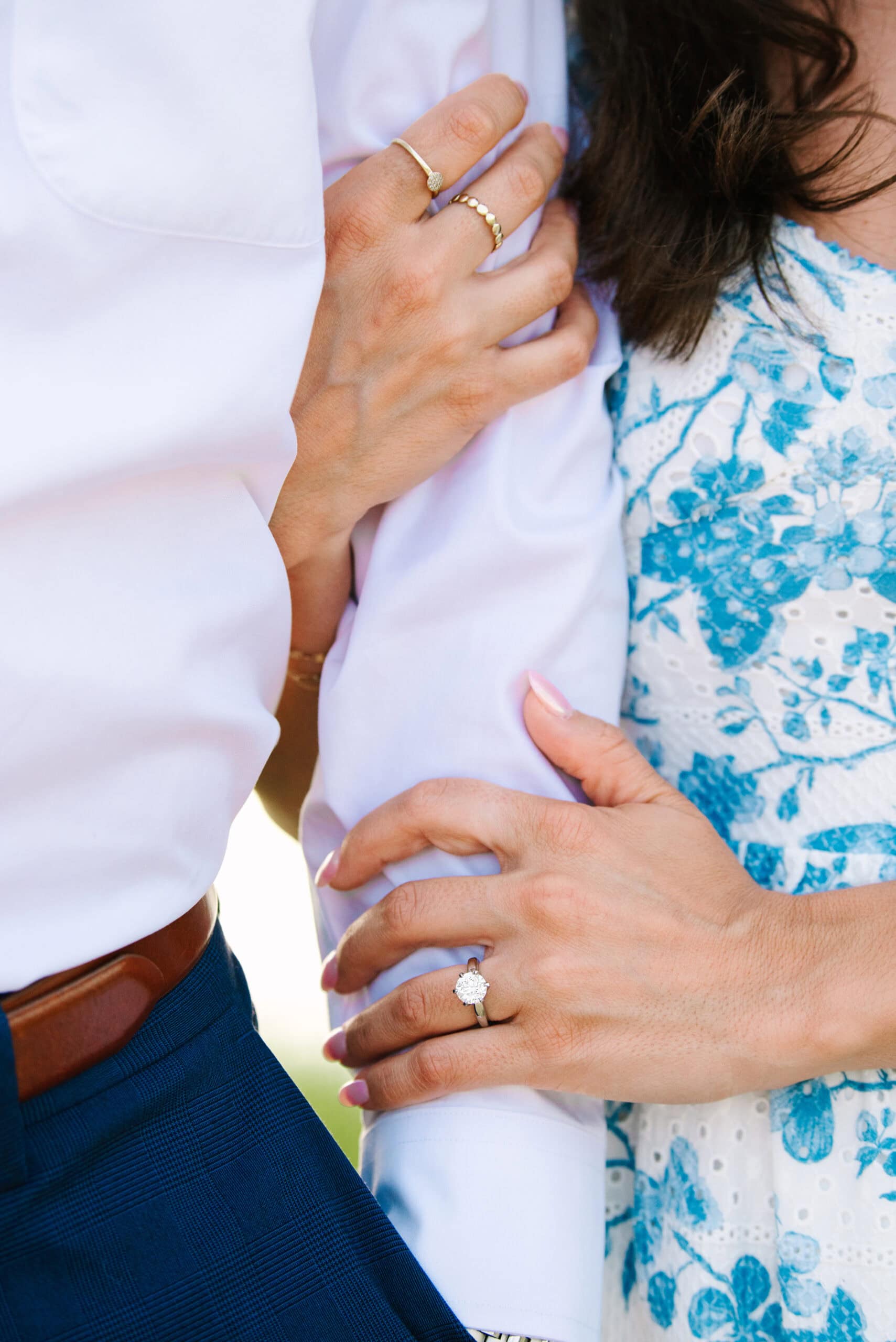 close up of ring during a cape cod surprise proposal session captured by Meghan Lynch