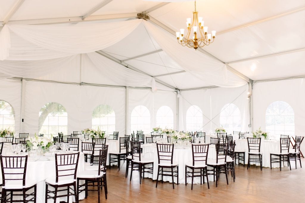 reception portrait of turner hill mansion's contemporary tent 