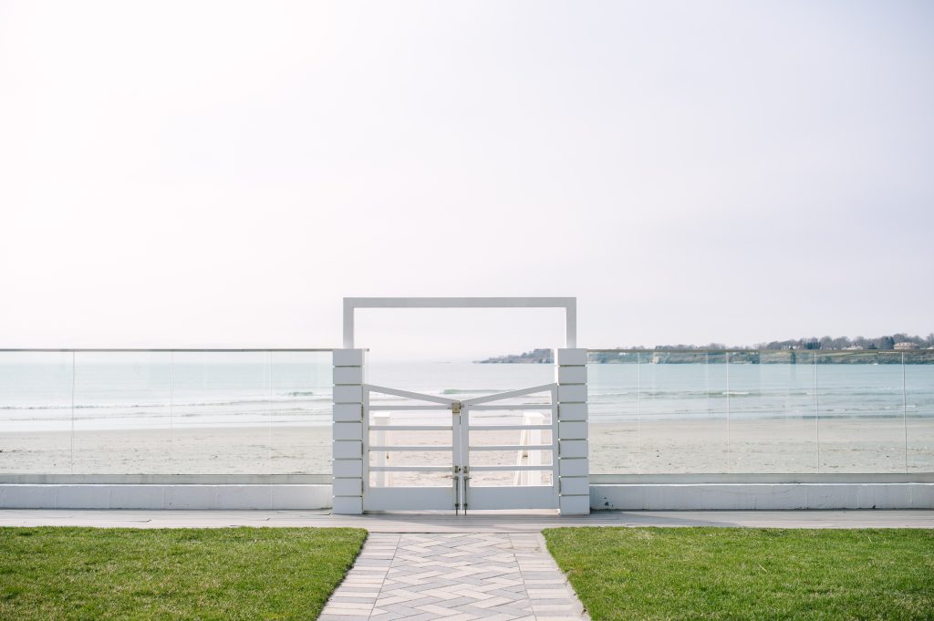 lawn ceremony space for a Newport Beach house wedding in Rhode Island