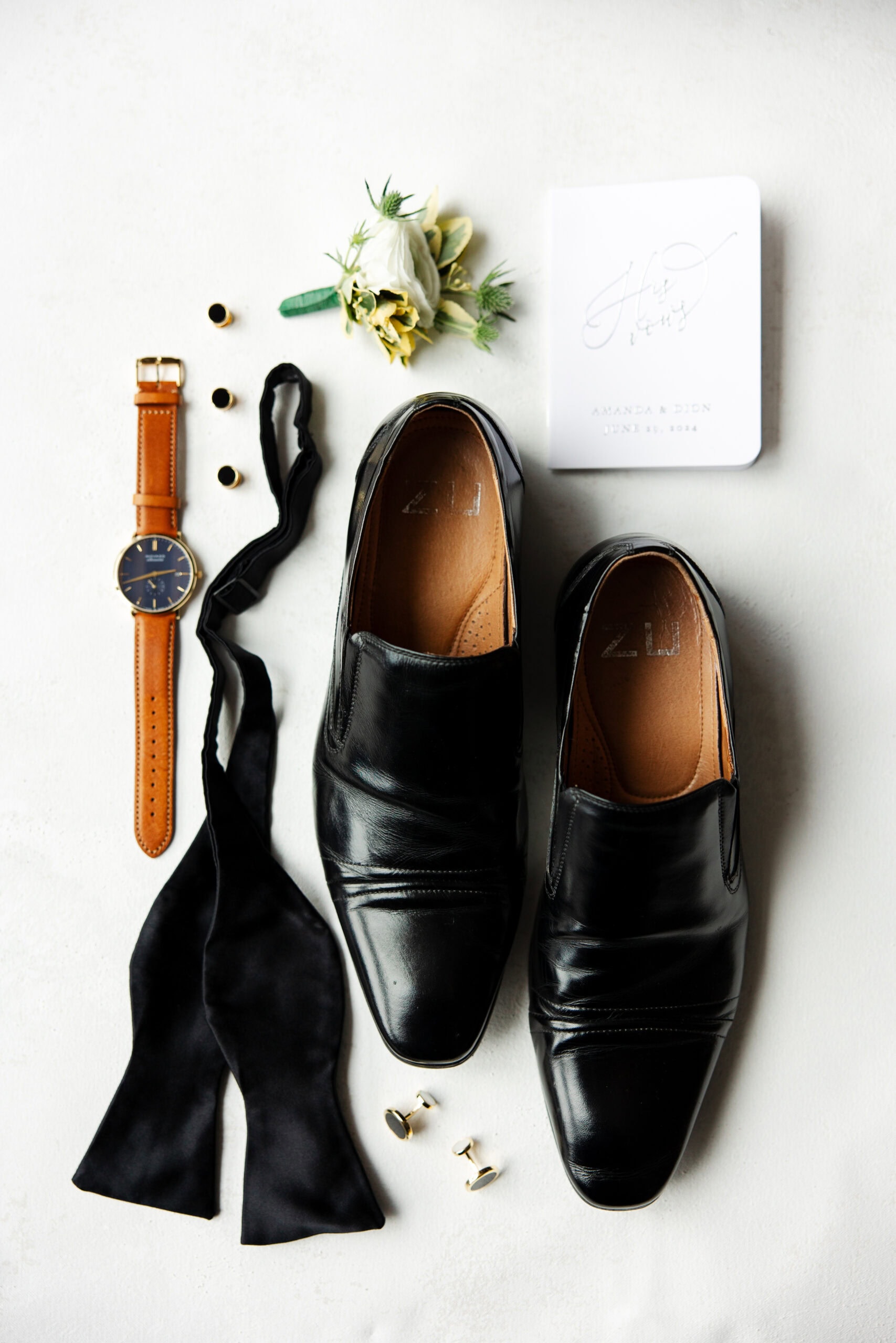 groom wedding flat lay for a boston ica wedding captured by boston wedding photographer Meghan Lynch